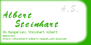 albert steinhart business card